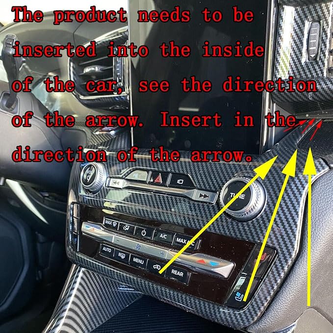 ruihe Carbon Fiber Color Center Dash ​Radio Audio Control Panel Automatic - Image 2