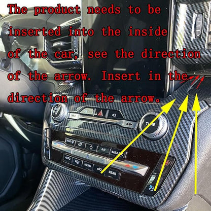 ruihe Carbon Fiber Color Center Dash ​Radio Audio Control Panel Automatic - Image 2