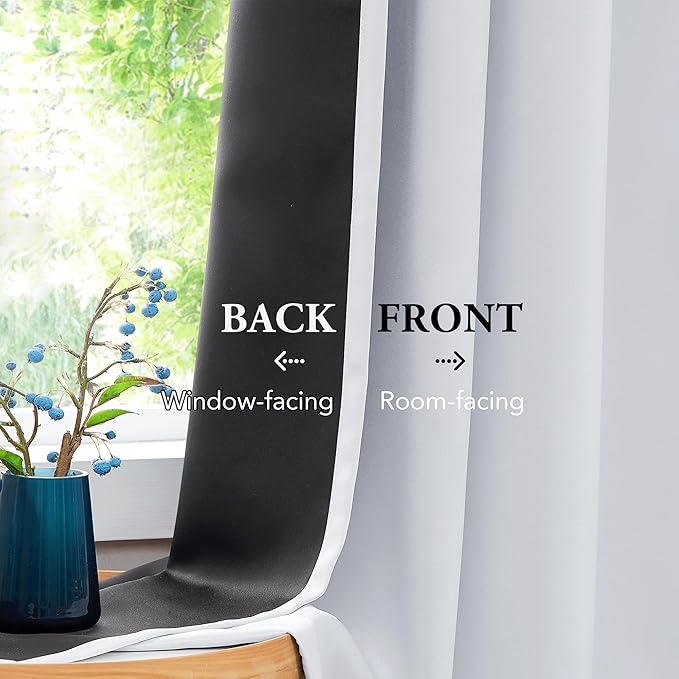 Beauoop 100% Blackout Curtains 96 Inches Long - Image 5