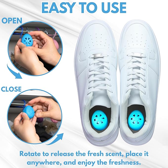 Air Jungles Shoe Deodorizer Balls 12 Ct, Fresh Linen Scent, Odor Remover Balls - Image 3