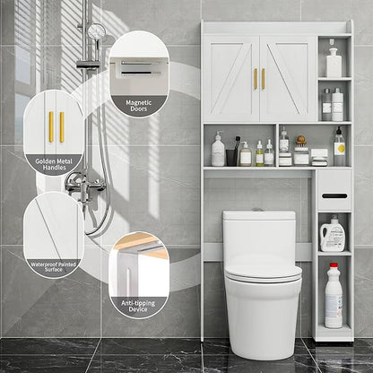 Farmhouse Over The Toilet Storage Cabinet - Image 7