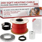 LuxHeat 200sqft Floor Heating Cable Kit - 240v Under Floor Heat Kit - Complete by LuxHeat