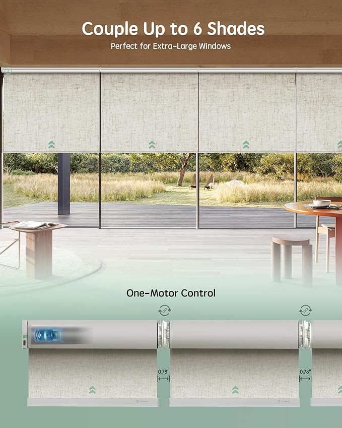 Yoolax Smart Coupled Roller Shades Compatible - Image 2