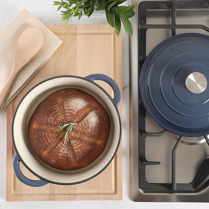 Gibson Home Addlestone 5 Qt Enameled Cast Iron Dutch Oven Pot - Image 5