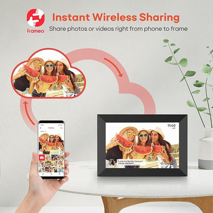 BIGASUO Digital Picture Frame, 10.1" Frameo Digital Frame WiFi - Image 2