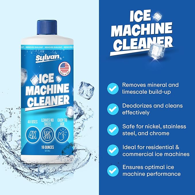 Sylvan Ice Machine Cleaner and Descaler | 16 oz | Free Cloth | Made in USA | - Image 2