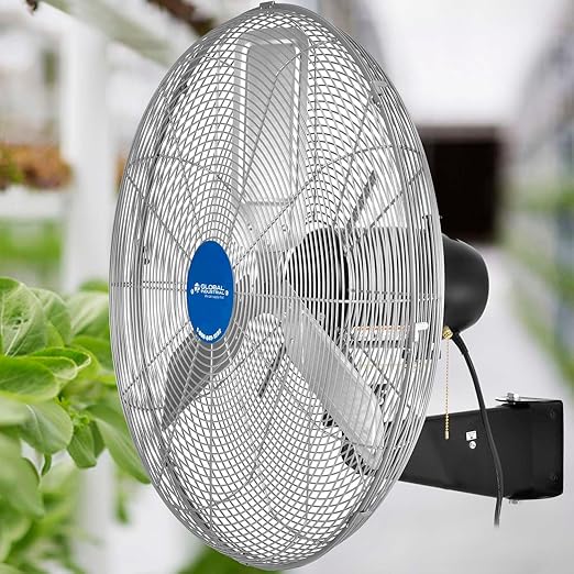 Global Industrial Deluxe Wall Mount Fan, Fixed and Oscillating Head, 3 Speed - Image 8