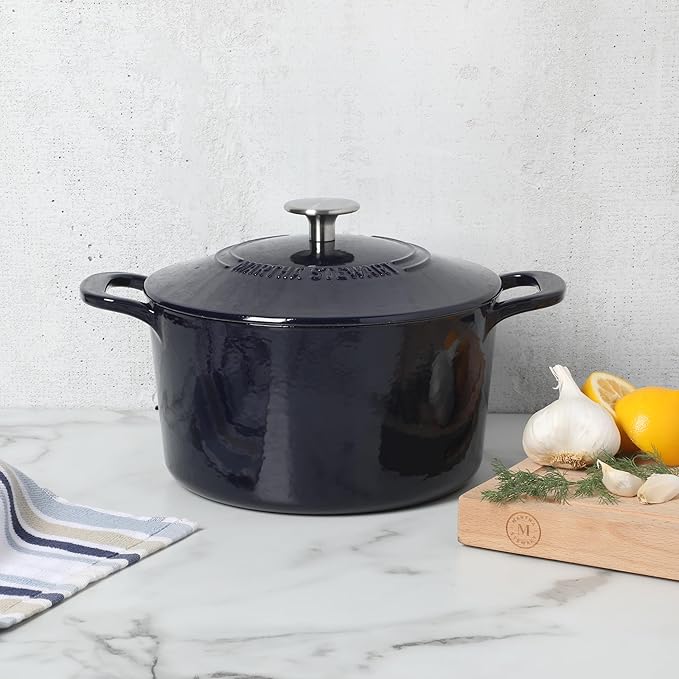 Martha Stewart Gatwick 4 Quart Enamel Cast Iron Dutch Oven - Image 9