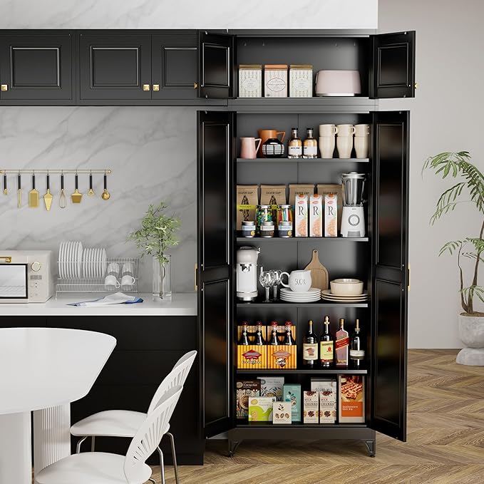 Kitchen Pantry Storage Cabinets, Utility Kitchen Cupboard, Large Steel Cabinets - Image 7