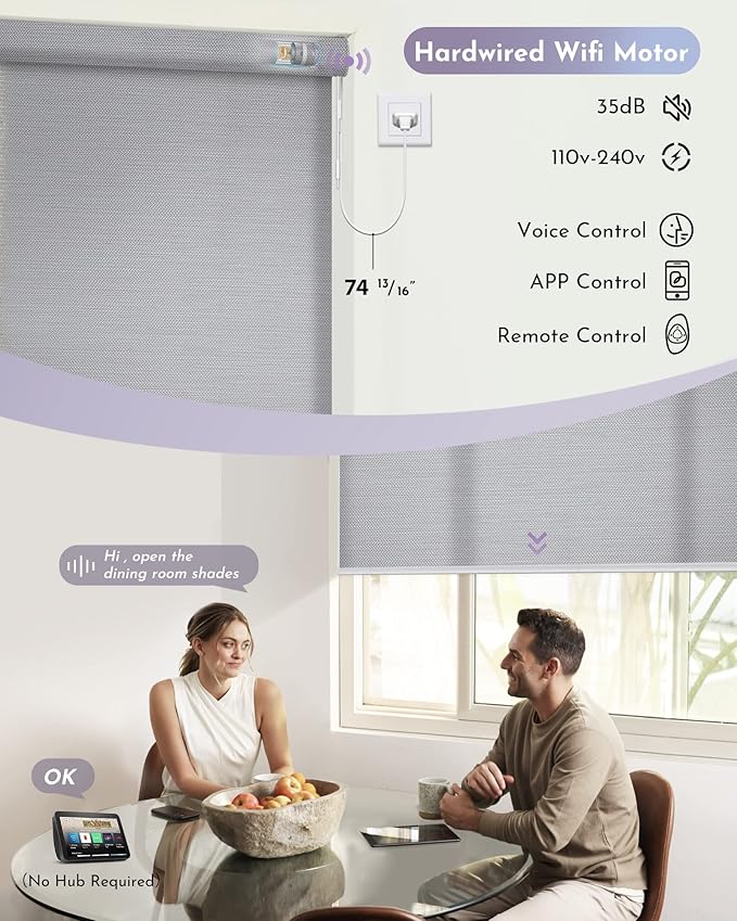 Graywind Motorized Silky Light Filtering Shades Compatible - Image 3