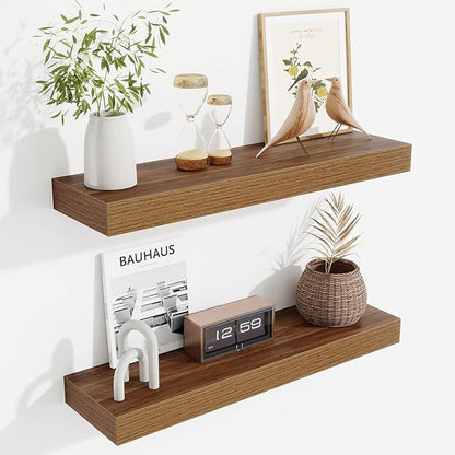 Fun Memories Floating Shelves Set of 2, 24 Inch Floating Shelves by FunMemories