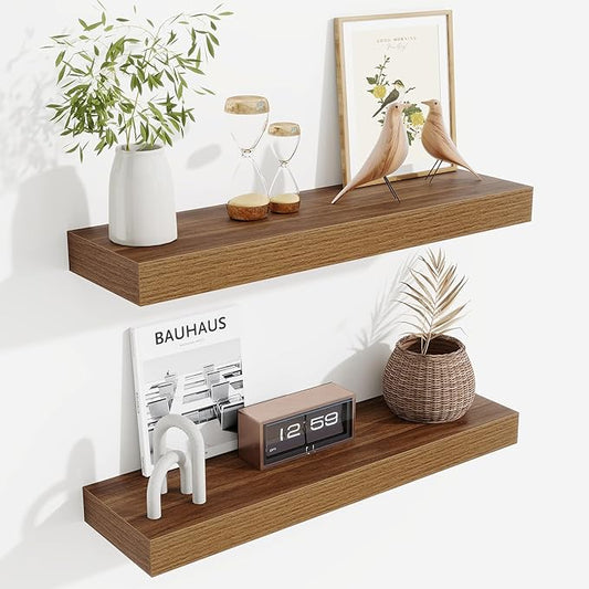Fun Memories Floating Shelves Set of 2, 24 Inch Floating Shelves by FunMemories