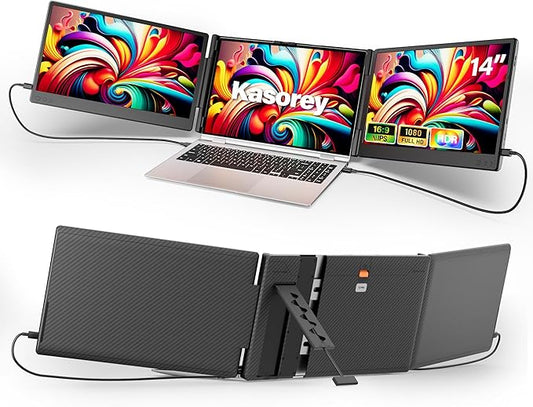 New Upgraded Laptop Screen Extender Portable Monitor, 1080P FHD IPS Screen by Kasorey