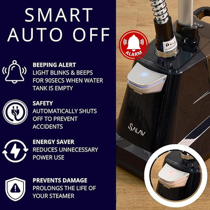 SALAV® Heavy Duty Smart Auto Shut-off Commercial Full-Size Garment Steamer - Image 3