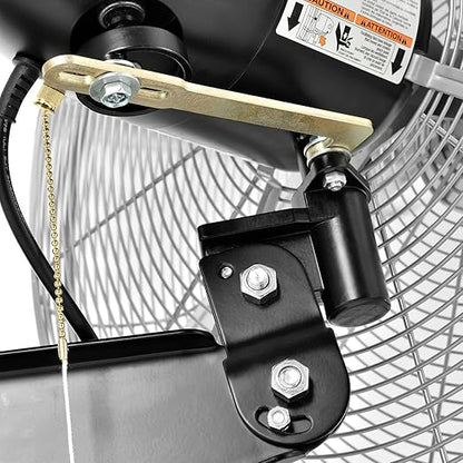Global Industrial Deluxe Wall Mount Fan, Fixed and Oscillating Head, 3 Speed - Image 4
