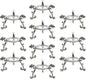OmyLens 10Pcs Silver Crystal Ball Stand by OmyLens