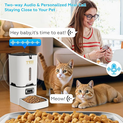 TYM Automatic Cat Feeder with Camera, 5G WiFi Auto Cat Dog Food Dispenser with - Image 4