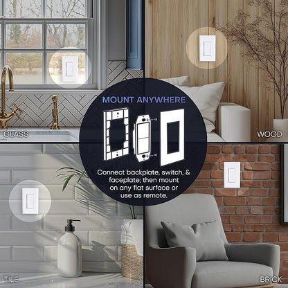 RunLessWire 2 Fixture Battery-Free DIY Kinetic Wireless Light Switch Kit 150ft - Image 4