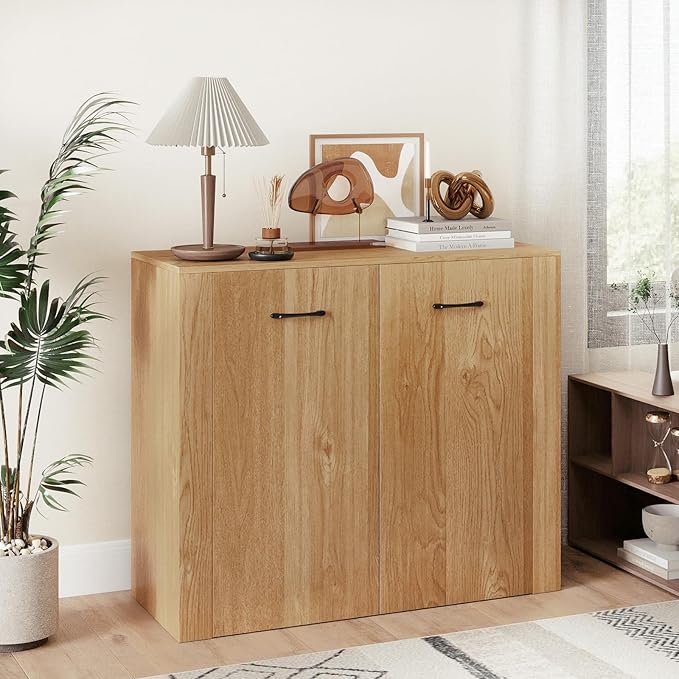 Giantex Modern Storage Cabinet, Anti-Tipping Device, Sturdy Metal Hings - Image 2