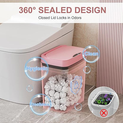 2 Pack 2.7 Gal Bathroom Trash Can - Image 7