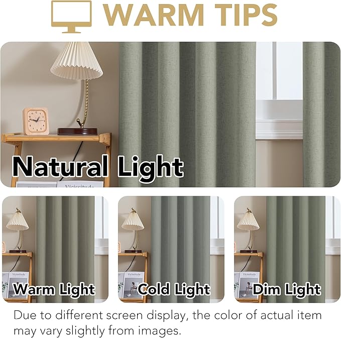 H.VERSAILTEX Linen Curtains 100% Blackout Curtains - Image 4