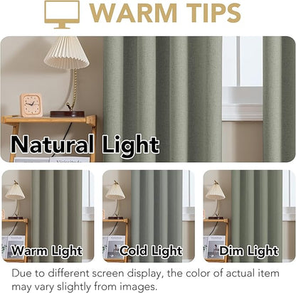 H.VERSAILTEX Linen Curtains 100% Blackout Curtains - Image 4