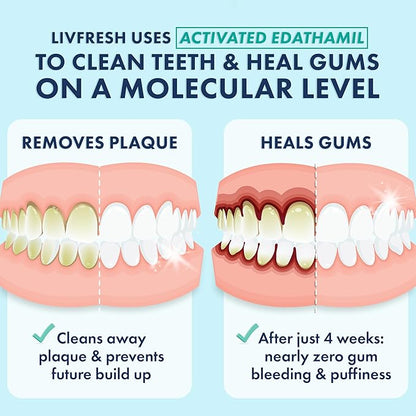 LIVFRESH Toothpaste Gel, Clinically Proven to Remove Plaque 250% Better - Image 2