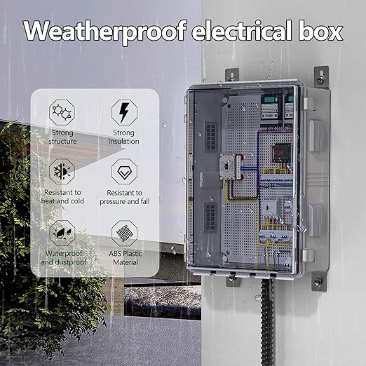 ABS Electrical Junction Box, Ventilated Design, Cable Grommets, IP65 Waterproof - Image 2