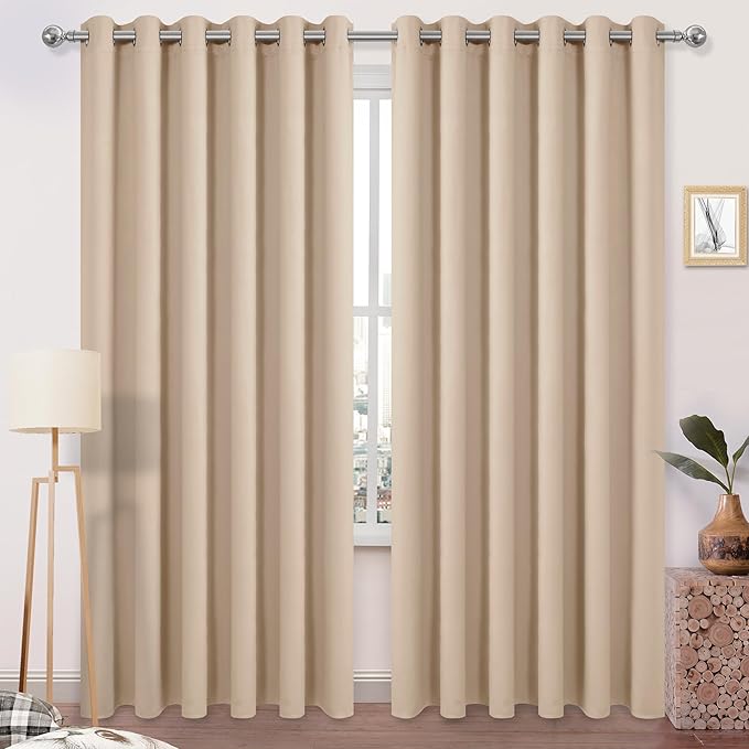 DWCN Blackout Curtains 84 Inches Long, 70 Inch Wide Living Room Drapes by DWCN