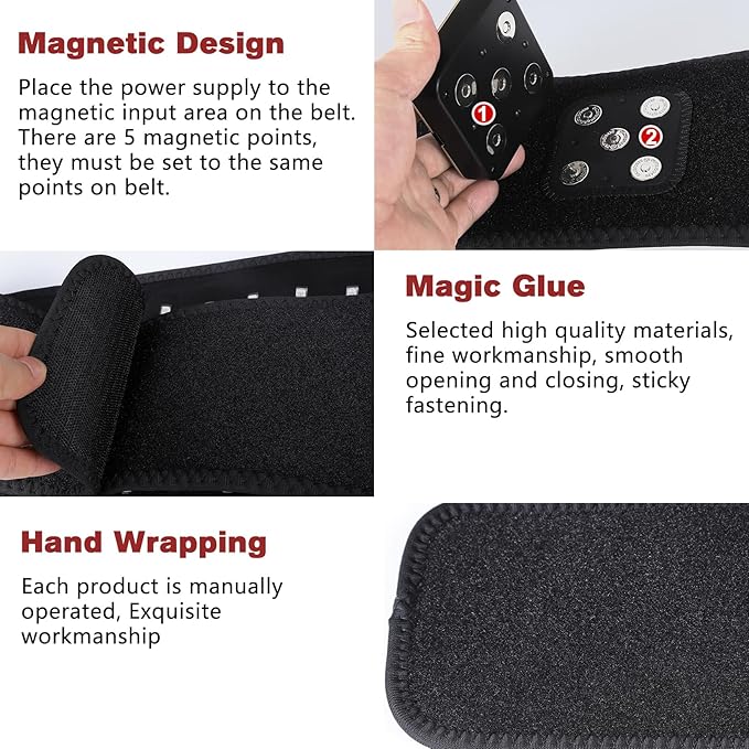 Cordless Rechargeable Red Light Therapy Belt, Wearable Infrared Light Therapy - Image 3