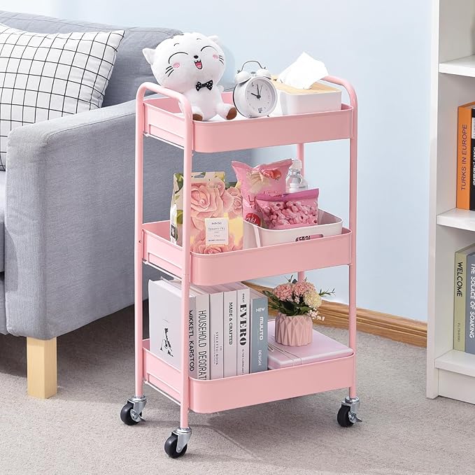 TOOLF 3-Tier Metal Rolling Cart - Image 7