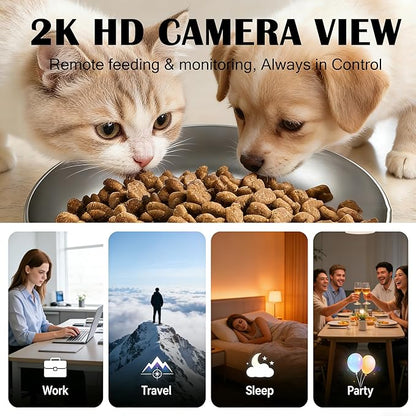 Automatic Cat Feeder with 2K Camera: Cat Food Dispenser with 6L Capacity - Image 6