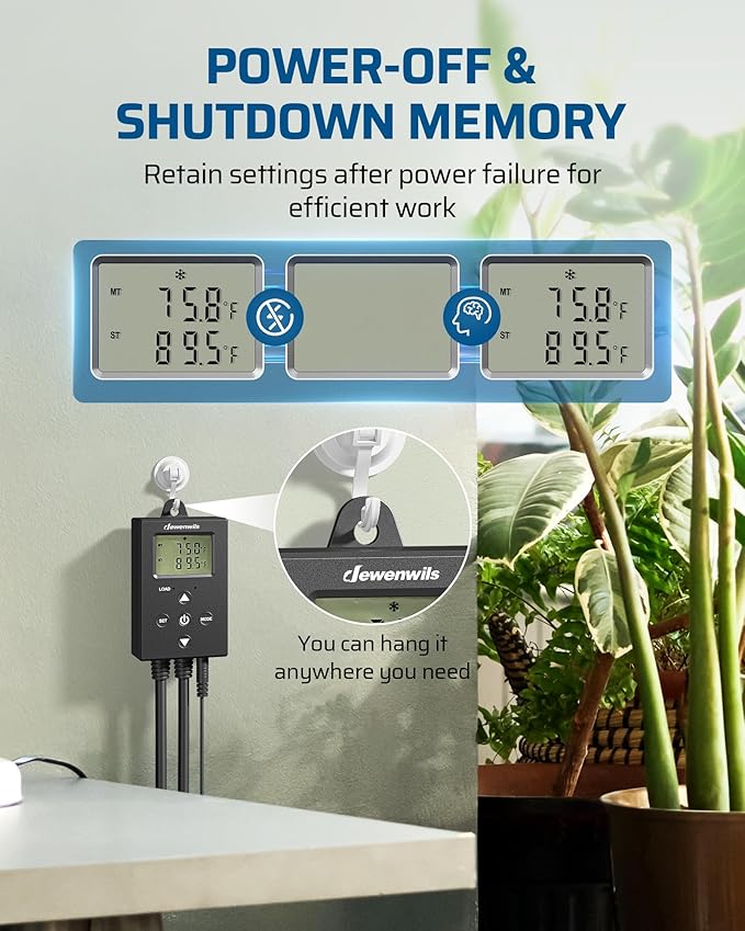 DEWENWILS Digital Temperature Controller Thermostat Outlet - Image 5