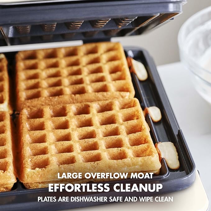 GreenPan Elite 4-Square Belgian & Classic Waffle Maker, Healthy Ceramic - Image 6