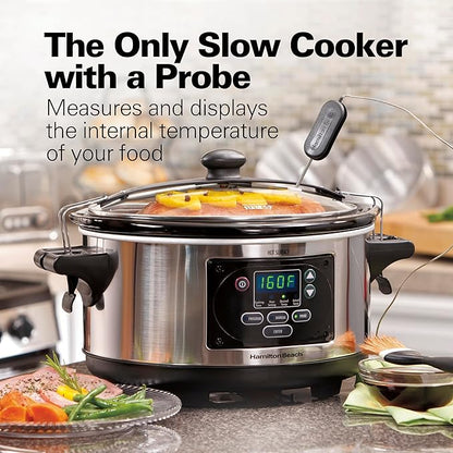 Hamilton Beach Portable 6 Quart Set & Forget Digital Programmable Slow Cooker - Image 6