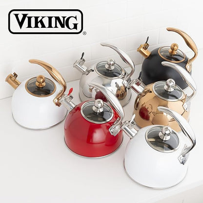 Viking 3-Ply Stainless Steel Tea Kettle, 2.6 Quart Stovetop Hot Water Pot - Image 7