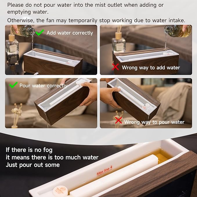 Fireplace Flame Air Diffuser Humidifier, 7 Colors Aromatherapy Essential Oil - Image 8