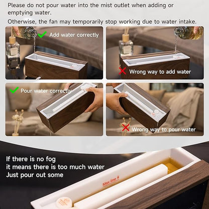 Fireplace Flame Air Diffuser Humidifier, 7 Colors Aromatherapy Essential Oil - Image 8