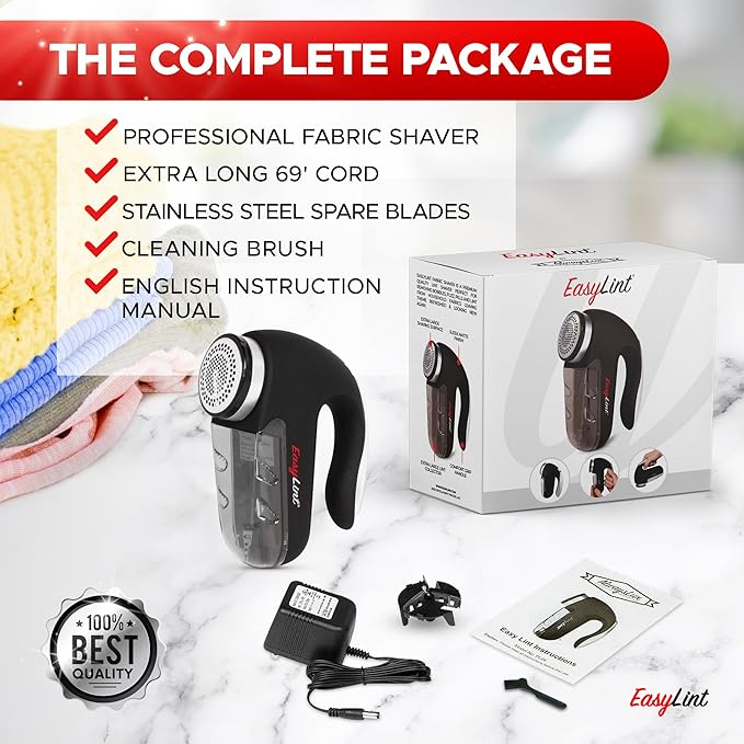 EasyLint Professional Fabric Shaver Lint Remover, Electric Sweater Shaver - Image 5