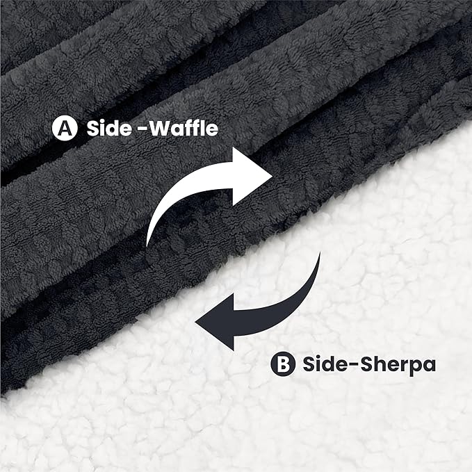Heated Blanket Electric Blanket Queen Waffle, 84x90 Inches Dual Controllers - Image 8