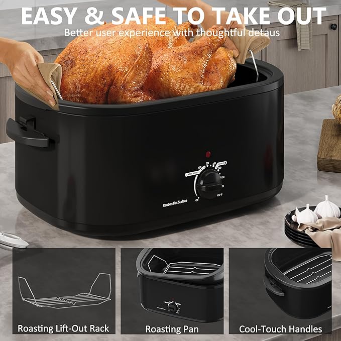 SUNVIVIPRO Roaster Oven 28 Quart, Electric Turkey Roaster - Image 5