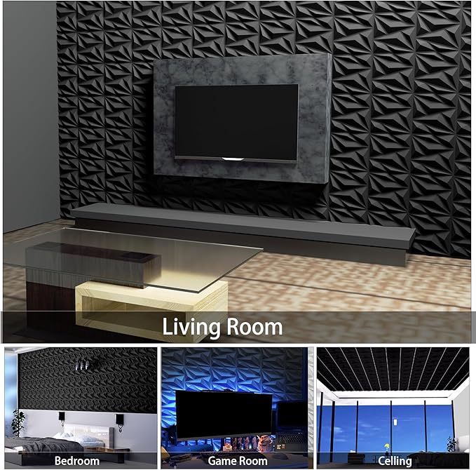20 Pack 3D Textured Wall Panels – 12x12'' PVC Wall Coverings – Easy Install - Image 6