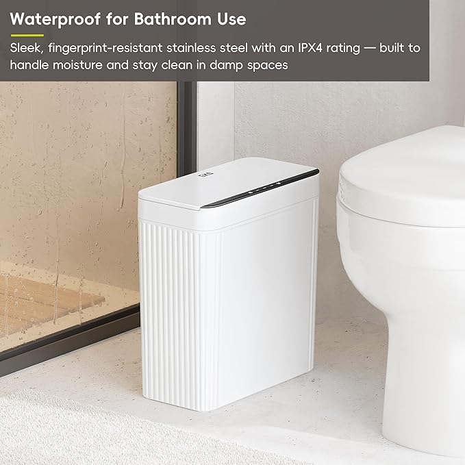 EKO Brio 10L/2.6 Gallon Motion Sensor Trash Can, Automatic Touchless Bathroom - Image 7