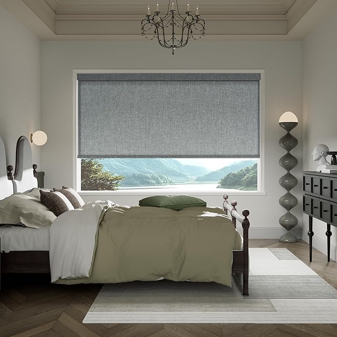 Boolegon Motorized Light Filtering Roller Blinds - Image 8