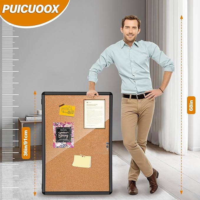 36"x24" Outdoor Enclosed Bulletin Board - Image 2