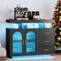 40" LED Buffet Cabinet with Charging Station, Auto Sensor Kitchen Storage by MDGC