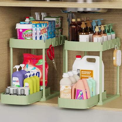 Ukeetap 2 Pack Multi-Purpose Pull-Out Storage Organizers, Under Sink Organizers by ukeetap