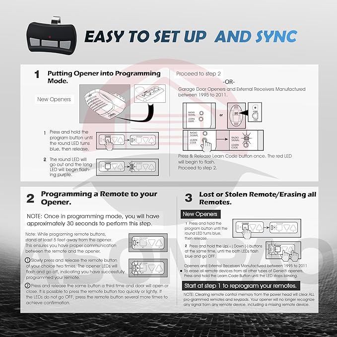 2X Genie Garage Door Opener Remote GITR-3 OCDTR-3 IntelliCode【10-Year-Warranty】 - Image 8