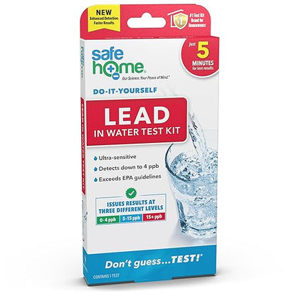 Safe Home® DIY Lead in Drinking Water Test Kit – Advanced Detection to 4 PPB – by SafeHomeWaterQualityTestKits
