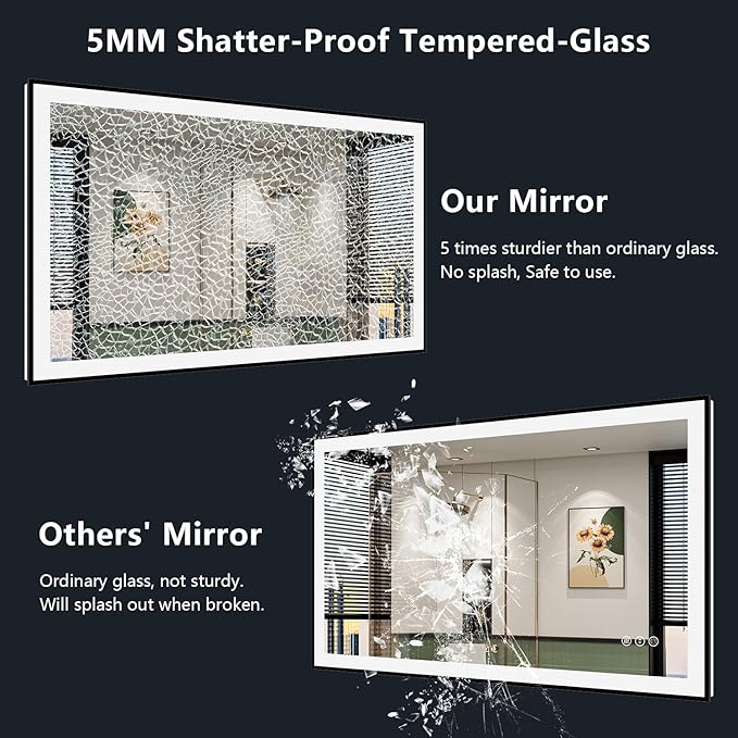 YEELAIT 24x36 Inch LED Bathroom Mirror - Image 7